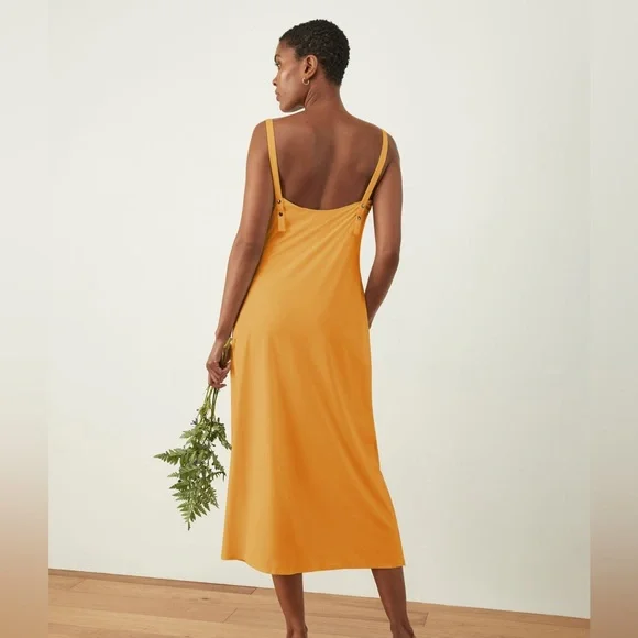 Aday Make a Splash midi dress M, sunflower yellow NWT - Picture 3 of 7